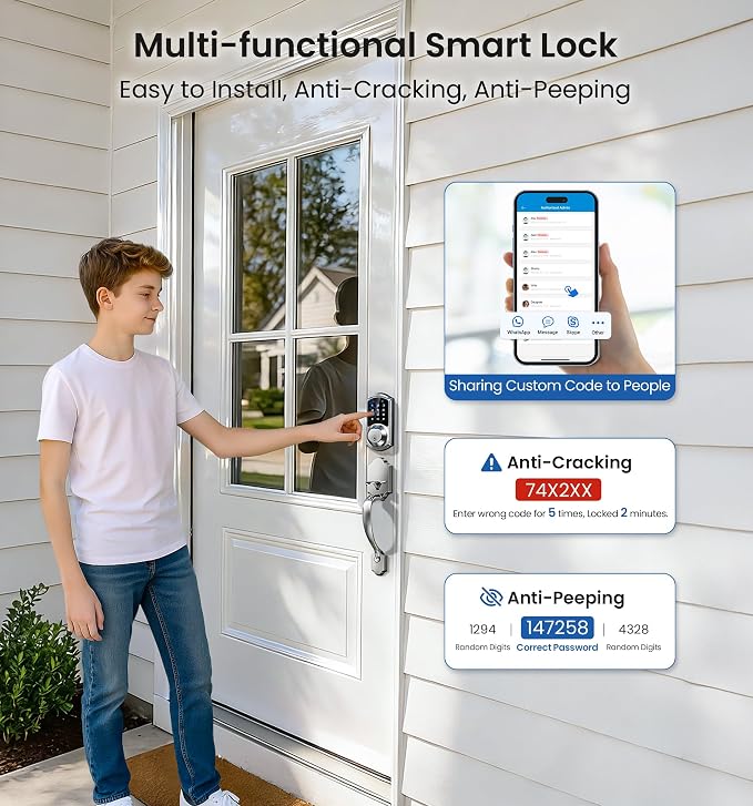 Veise VE07-H Fingerprint Smart Locks - Image 8