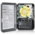 T104 Electromechanical Timer Switch for Lights, Fans, HVAC, 208-277 VAC 40A DPST, 5HP, 12 ON/Off Cycles, Tripper Included – Heavy Duty Pool Timer