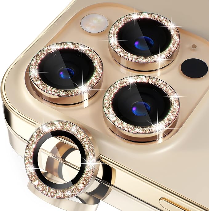 Misea for iPhone 14 Pro/iPhone 14 Pro Max Camera Lens Protector Bling, 9H by Misea