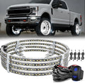 Nilight 4PCS 17inch Double Row LED Wheel Ring Lights Pure White by Nilight