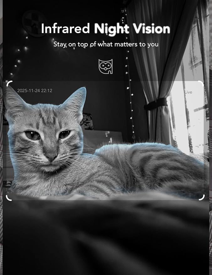 GNCC 2K Cameras for Home Security Indoor, 2.4G/5G Pet Cam - Image 5