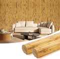 OUZUGIE 2 Pack 96x24 Inch Natural Bamboo Wall Panel – Yellow Burned Pole Wrap Paneling for Walls, Ceilings, Cabinets, Furniture – Ideal for Bedroom, Living Room & Office DIY Decor