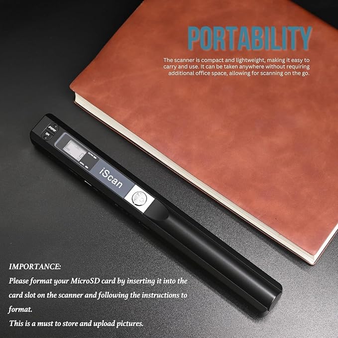 Portable Scanner for Photo A4 Document, Handheld Mobile Scanner - Image 2