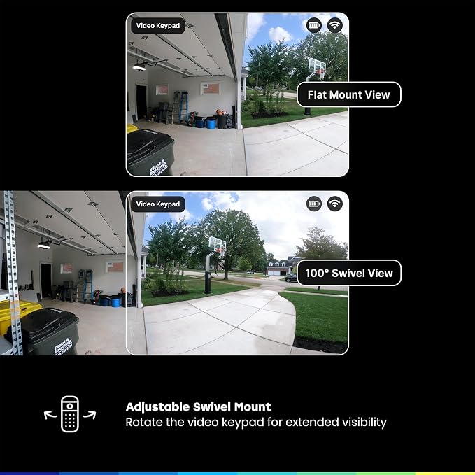 myQ Smart Garage Starter Kit: Garage Door Video Keypad + Wired Power Adapter - Image 7