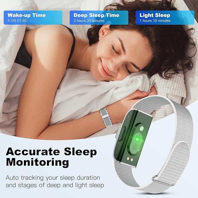 SEEKZERO Sleep Tracker, Activity & Fitness Trackers | Health Smart Bracelet 24/7 Heart Rate | Step & Calorie Counter | IP68 Waterproof Activity Tracker for Family & Friends-No Subscription Fee