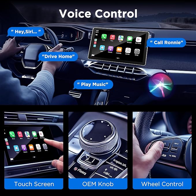 vnilrgle Wireless CarPlay Adapter 2024 Upgrade, Plug and Play, No Latency, Converts Factory Wired to Wireless, Compatible with iPhone 6+ and 2015+ Cars, Bluetooth 2.4GHz and Wi-Fi 2.4+5.8GHz