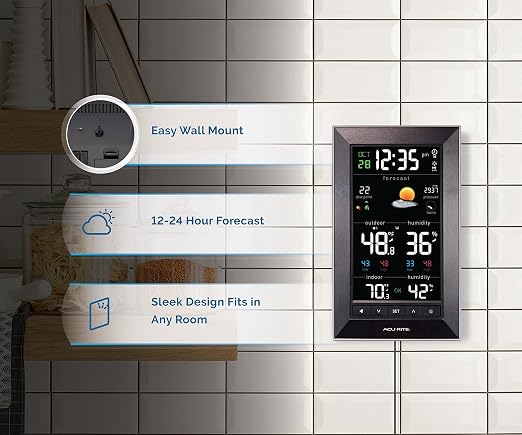 AcuRite Digital Vertical Weather Forecaster, Reverse Color - Image 6