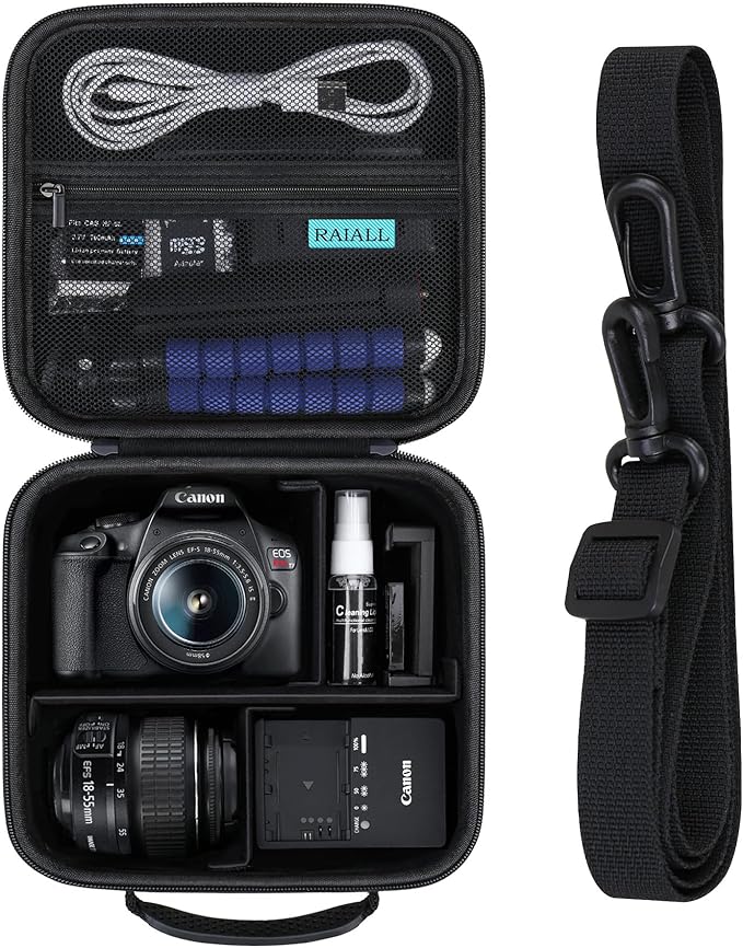 RAIALL Camera Case for Canon EOS Rebel T7/R50/R50V/R100/R5/R6 Mark II/R7/ by RAIALL
