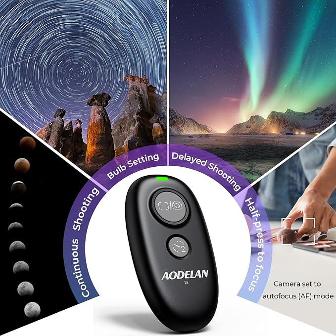 Upgraded USB-C Rechargeable Wireless Camera Remote Control Shutter Release for Sony a5100 a6000 a6300 a5000 a7 III a7 II a7 a7R III a9 RX100 III RX10M2 | Replaces Sony RM-L1AM and RM-SPR1