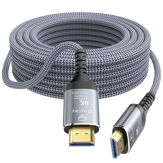 8K Fiber Optic HDMI Cable 40FT, 48Gbps Ultra High Speed Long HDMI 2.1 Cord by Anehmeta