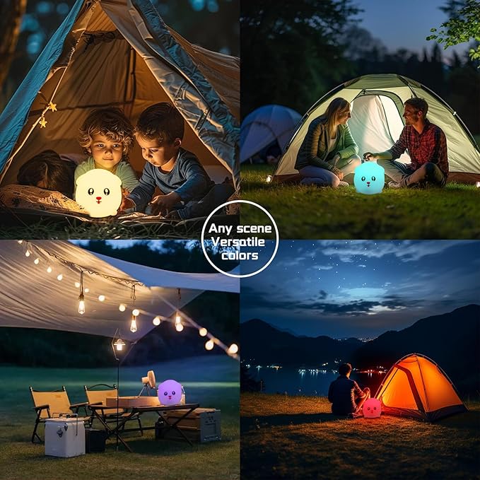 TUMPETY Ambient Lighting for Indoor/Outdoor, Camping Lantern Rechargeable, 7 Colour Portable Lamp for Home Party, Top Control