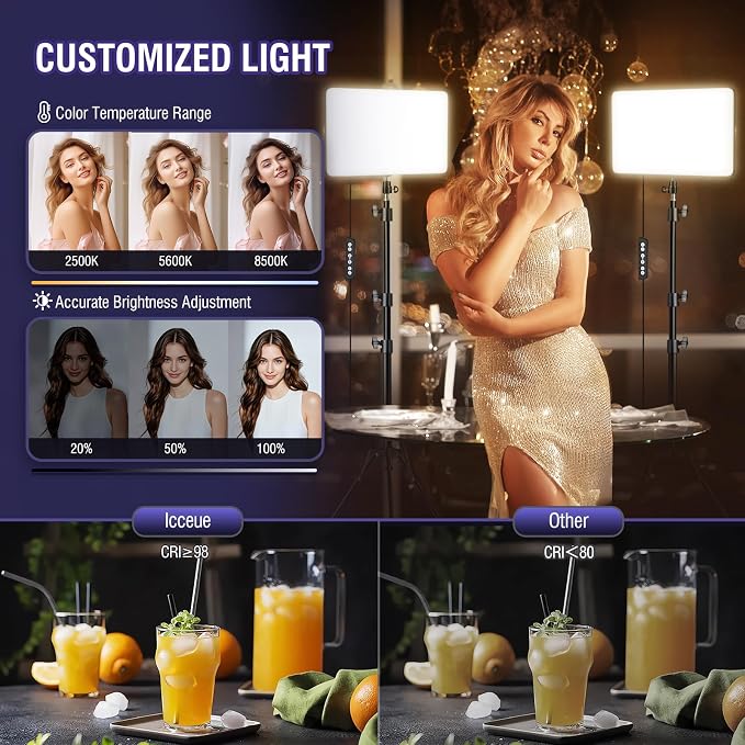 2-Pack LED Video Light Kit - Image 3
