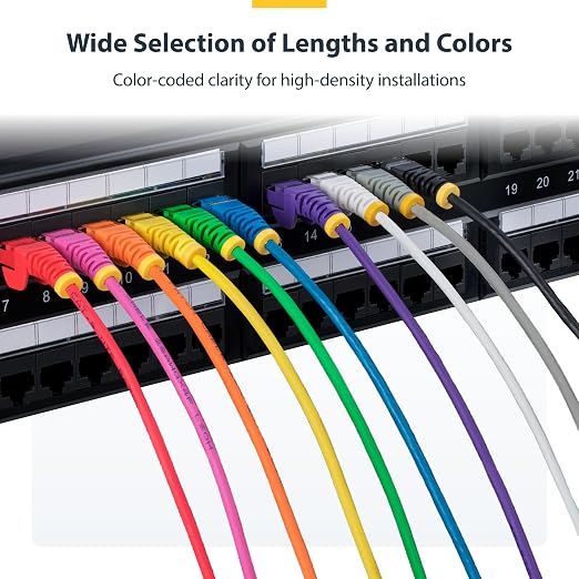 StarTech.com 25ft Yellow Slim CAT6 Ethernet Cable, Snagless RJ45, 28AWG Pure - Image 6