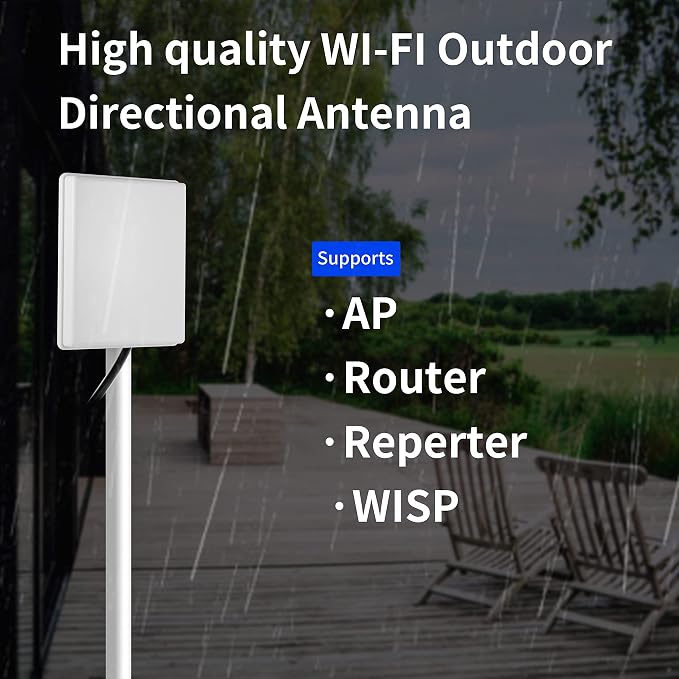 Outdoor 15dBi Dual Band WiFi 2.4GHz 5GHz 5.8GHz Long-Range Directional Panel - Image 4