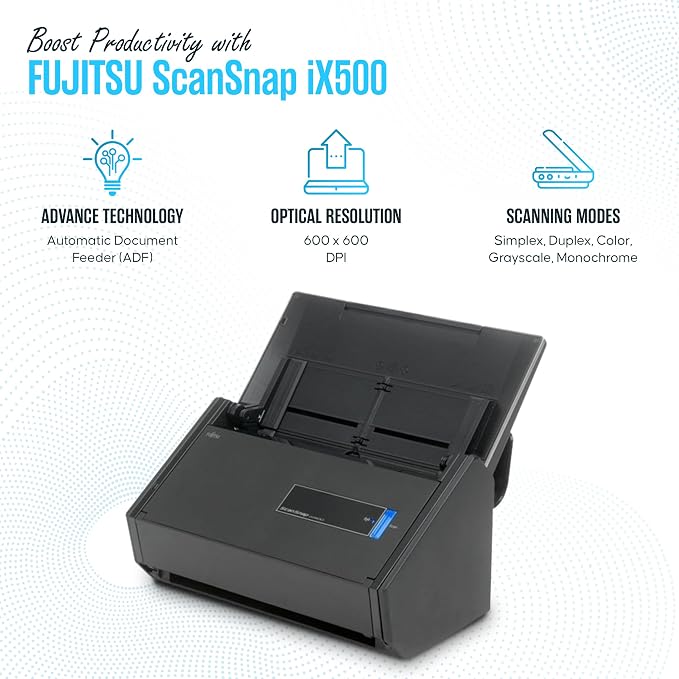 IX500 Fujitsu Scansnap Receipt Scanner - Image 3