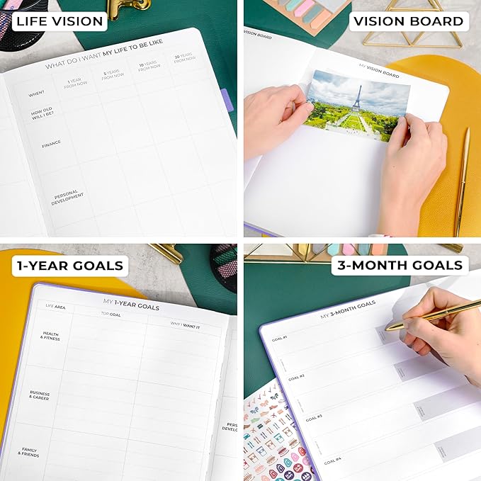 Clever Fox Planner Pro Premium – Luxurious Weekly & Monthly Planner with Budget Organizer for Productivity & Goals, Undated, A4 (Lavender)