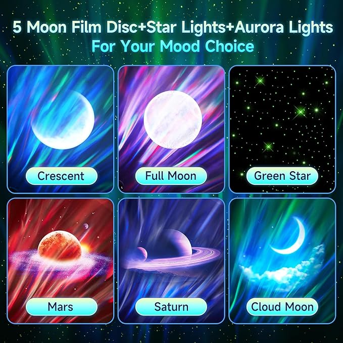 Northern Lights Projector Galaxy Projector for Bedroom,Valentines Day Gifts for Him 300+Colors Modes Aurora Light,15White Noise&Bluetooth Star Projector Galaxy Lights, Remote Ambient,Gifts for Boy