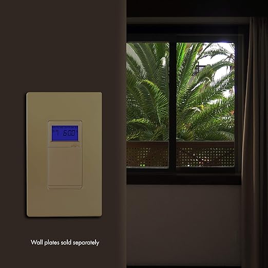 TOPGREENER Digital Astronomic Timer Switch, 7-Day Programmable Sunrise Sunset, Single Pole or 3-Way, Neutral Wire Required, 120VAC, UL Listed, TGT01-H-GD, Gold