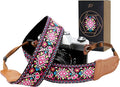 Padwa Lifestyle Pink Vintage Embroidered Camera Strap by PadwaLifestyleCameraStrap