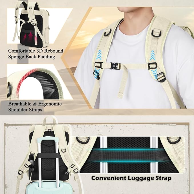 RAINSMORE Camera Bag Backpack for DSLR/SLR Mirrorless 15.6 Inch Laptop Camera - Image 7