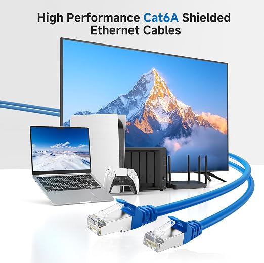 Cable Matters 10Gbps Snagless Shielded Cat 6A Ethernet Cable - 10ft - Image 2