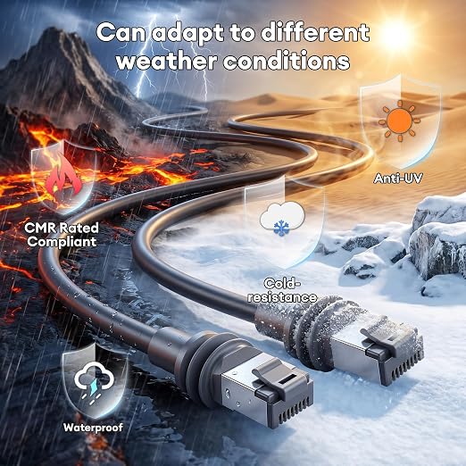 Molltto 30FT Starlink Gen 3 Cable, Starlink Mini Ethernet Cable | Outdoor Cat6 - Image 3