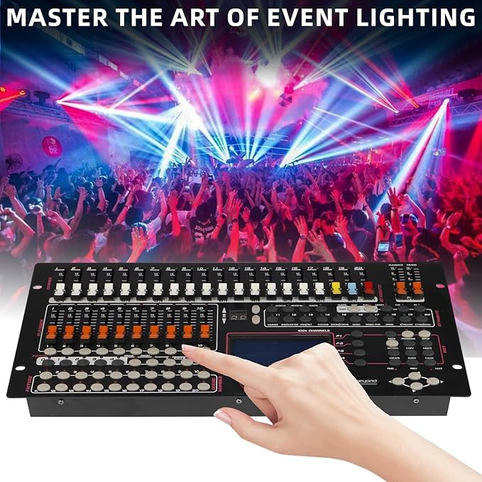 Ygybeyond DMX 1024Controller, DMX512, 1024 channel Controller, Stage Lighting Equipment & Accessorie For Dj, Ktv, Large Concert, DMX Light Controller (1024 channel DMX-1024)