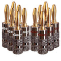 Goaycer Banana Plugs for Speaker Wire - 24K Gold Plated Banana Adapter Connector(6 Pairs/12 pcs)