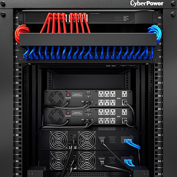 CyberPower CP1500PFCRM2U PFC Sinewave UPS Battery Backup and Surge Protector, 1500VA/1000W, 8 Outlets, AVR, Short Depth 2U Rackmount; UL Certified