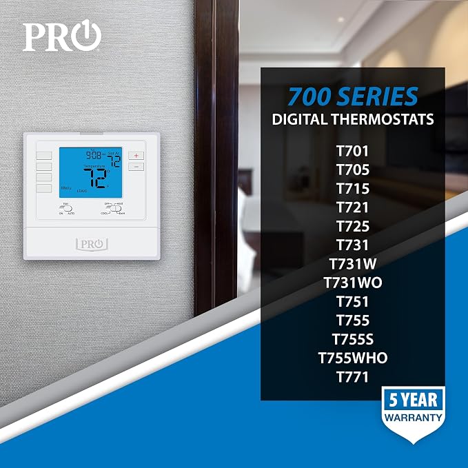 PRO1 T701 Single Stage Non-Programmable Wall Thermostat - Image 7
