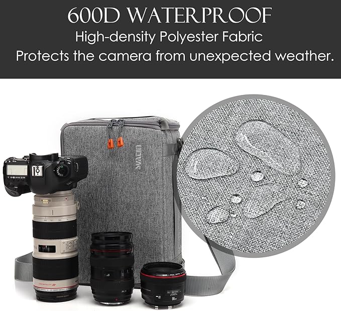 Camera Insert Bag, Shockproof &Pressure-proof Dual Opening Padded Camera Lens - Image 2