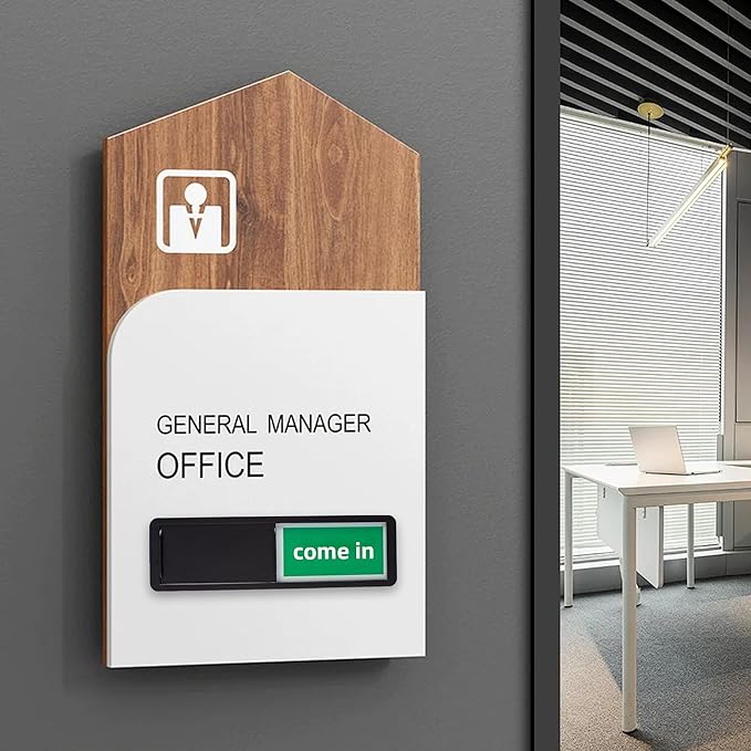 Vacant Occupied Door Sign, Custom Privacy Signs, Reserved Empty/Do Not Disturb/Out of Office/In Use/Clean Dirty/Meeting in Progress Door Sign for Office, Bathroom, Home