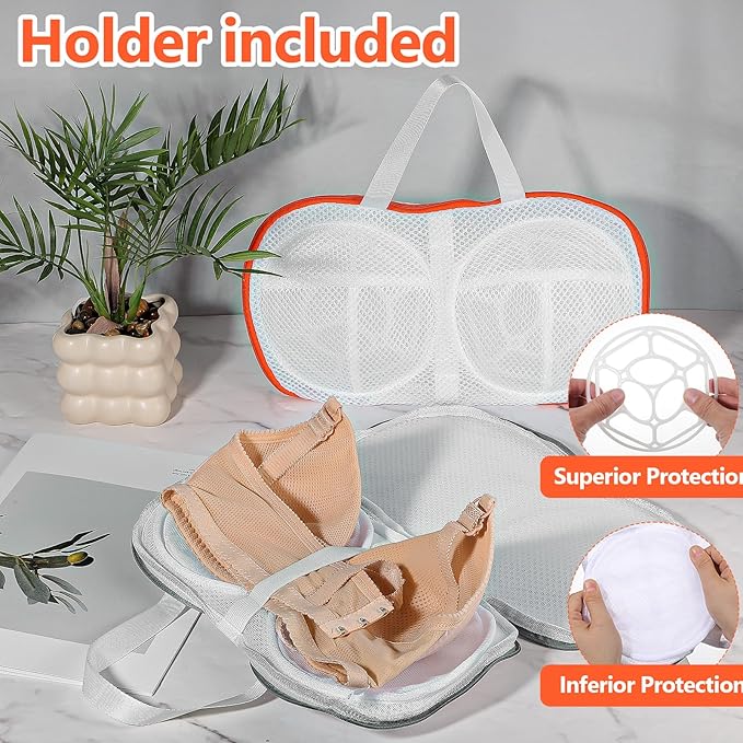 IANFAN 5 Pack Large Bra Laundry Bags for Washing Machine, Underwear Brassiere Bag Set Brassiere Wash Bags for Laundry Lingerie Bag for Washing Delicates Bra Washer Protector
