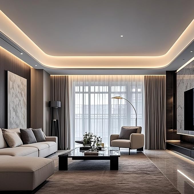 Pandery COB LED Strip Lights Natural White,24V Dimmable led Light Strip KIT with Remote and app Control,4000K 25FT/7.5m 8mmwide Ra>90 Cuttable Flexible Strip Lights for Bedroom,Wardrobe,Cabinet