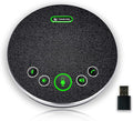 TONGVEO Bluetooth Speakerphone Conference Microphones, Wireless Conference Speaker 360°Voice Pick up with 4 AI Noise Cancellation Mics USB/Dongle/Bluetooth Connection 8 Hour Call Time for 8-12 People