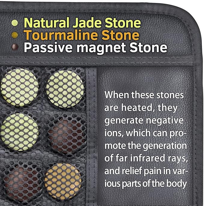 UTK 70'' x 24'' Full Body Quantum Wave Far Infrared Heating pad, 5X Pain Relief, FSA-HSA Eligible Weighted Mat with Magnets Stone, Jade & Tourmaline, Hotter to 159℉, 4H Auto-Off, Gift for Women Men