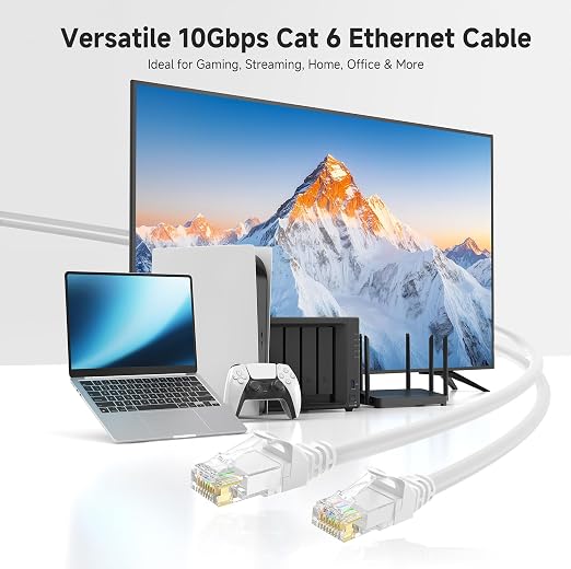 Cable Matters 10Gbps Snagless Short Cat 6 Ethernet Cable - 3ft - Image 2