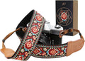 Padwa Lifestyle Red Vintage Embroidered Camera Strap by PadwaLifestyleCameraStrap