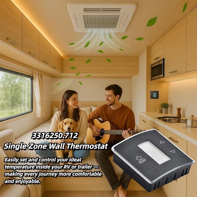 RV Thermostat Compatible with Dometic 3316250.712, 3-Wire Single Zone Control - Image 2