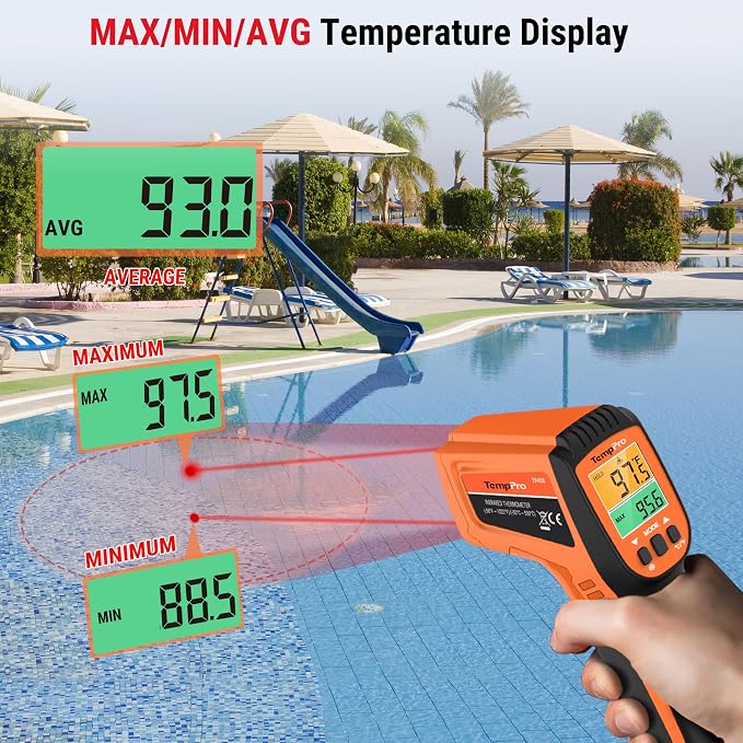 TempPro TP450 2 Laser Temperature Gun - Image 5