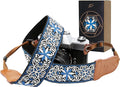 Padwa Lifestyle Blue Floral Camera Strap by PadwaLifestyleCameraStrap