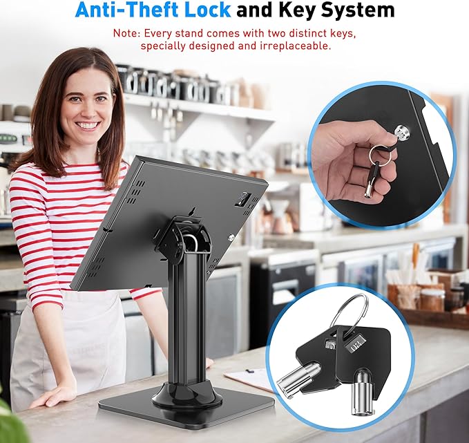 AboveTEK Anti-Theft iPad Kiosk Stand – POS iPad Security Mount - Image 4