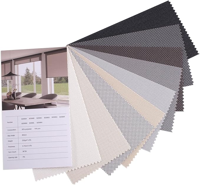 Zshine Motorized Blackout Window Blinds Customize Width (23-95 Inches) Remote Control Wireless and Rechargeable Roller Shades Blinds for Windows, Home, Office, Hotel, Club, Restaurant(Swatch 1)