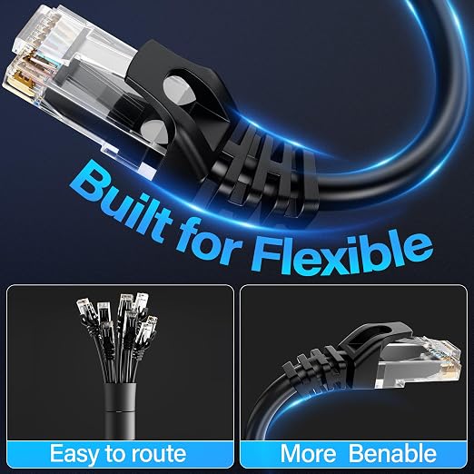 Cat6 Ethernet Cable 10Gbps 1 ft, UTP Ethernet Cable Cat 6, Flexible Bare Copper - Image 4