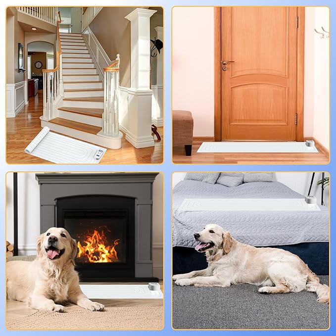 Scat Mat for Dogs and Cats, 31"x15"Rechargeable pet Shock mat,3 Adjustable Safe Modes, Indoor Dog & cat countertop Deterrent,Keep Pets Off Counters, Furniture, Couch, Sofa, Bed,Shock Pads for Cats
