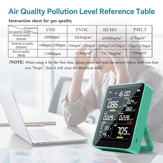 Air Quality Monitor Indoor, 13-in-1 Smart Air Quality Tester - Image 6