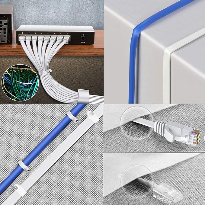BUSOHE Cat6 Ethernet Cable 30 FT White, Cat-6 Flat RJ45 Computer Internet LAN - Image 6