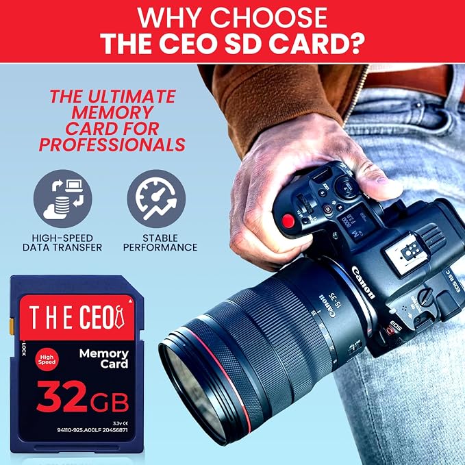 THE CEO SD Card for Camera 32GB Class 10 Memory Card UHS-I Compatible - Image 6