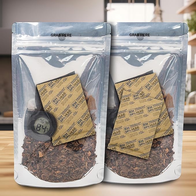 Wisesorb 84% Two-Way Humidity Control Packs for Storing 1 lb – Size 60 – 25 Pack – Seasoning Packets Moisture Control Packets Individually Wrapped, Humidifier Packs for Season Wood Humidifier Boxes