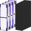 PETOX 4 Pack FLT4850PT HEPA Filter B Pet Replacement Compatible with G-Guardian AC4825 AC4825E AC4825W AC4300 AC4800 AC4850 AC4900 Air Purifier, 4 True HEPA Filters & 8 Carbon Pre-Filters, Purple